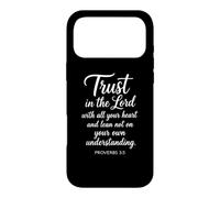 Carcasa para iPhone 17 Pro MAX Trust In The Lord Proverbios 3:5 Versículo de la Biblia Escritura Fe