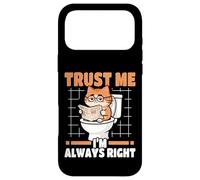 Carcasa para iPhone 17 Pro MAX Trust Me I'm Always Right Nerd Cat On Toilet