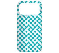 Carcasa para iPhone 17 Pro MAX Turquoise Aqua Cyan Circle Blue Ripples Pulsating Pattern
