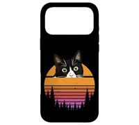 Carcasa para iPhone 17 Pro MAX Tuxedo Cat Retro 70s Sunset Vintage Cat Lover