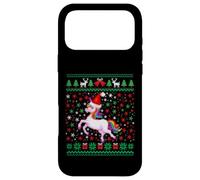 Carcasa para iPhone 17 Pro MAX Ugly Christmas Unicorn Santa Hat Funny Xmas Family