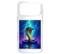 Carcasa para iPhone 17 Pro MAX Una Cobra se eleva a través de un Rayo eléctrico en energía Brillante