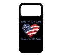 Carcasa para iPhone 17 Pro MAX USA Corazón - Land of The Free Because of The Brave