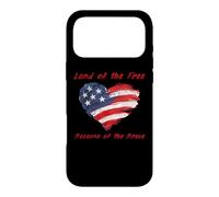 Carcasa para iPhone 17 Pro MAX USA Corazón - Land of The Free Because of The Brave