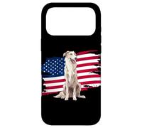 Carcasa para iPhone 17 Pro MAX USA Flag 4th July Fourth American Borzoi Dog Lover