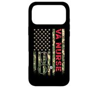 Carcasa para iPhone 17 Pro MAX VA Nurse Camouflage Bandera Americana Patriótica Héroe Militar