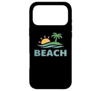 Carcasa para iPhone 17 Pro MAX Vacaciones en la Playa Minimal Palmera Atardecer Costera Océano Vibes