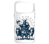 Carcasa para iPhone 17 Pro MAX Valhalla Odin Rune Circle Lobos Guerreros Vikingos nórdicos