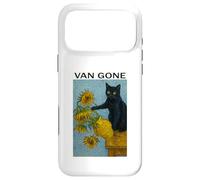 Carcasa para iPhone 17 Pro MAX Van Gogh Gato Negro con Girasoles Gato Divertido