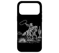 Carcasa para iPhone 17 Pro MAX Vaquero Montando Caballo Western Rodeo Rancho Vida Texas Salvaje Oeste