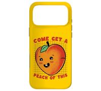 Carcasa para iPhone 17 Pro MAX Ven a Obtener melocotón de Este Divertido Juego de Palabras de Frutas Kawaii