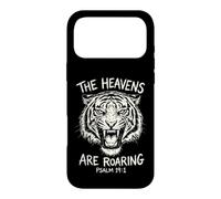 Carcasa para iPhone 17 Pro MAX Versículo de la Biblia The Heavens Are Roaring Tiger