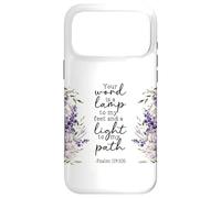 Carcasa para iPhone 17 Pro MAX Versículo de la Biblia Tu Palabra Es Mi Lámpara Luz Mi Camino Salmo 119:105