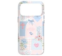 Carcasa para iPhone 17 Pro MAX Verso bíblico Rosa Pastel Cristiano fe Religiosa Floral