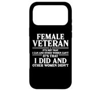 Carcasa para iPhone 17 Pro MAX Veterana Que Hice y Otras Mujeres no lo hicieron mamá veterana de EE. UU