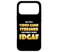 Carcasa para iPhone 17 Pro MAX Video Game Streamer Idgaf Costume Gaming IRL Streaming Games