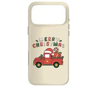 Carcasa para iPhone 17 Pro MAX Viejo camión agrícola Cargado con árbol de Navidad y Sombrero de Papá Noel