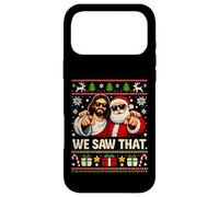 Carcasa para iPhone 17 Pro MAX Vimos Que Jesús Y Santa Claus Divertida Navidad