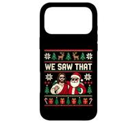 Carcasa para iPhone 17 Pro MAX Vimos Que Jesús Y Santa Claus Divertida Navidad