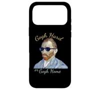 Carcasa para iPhone 17 Pro MAX Vincent Van Gogh Hard or Go Home - Juego de Palabras Divertido, Humor de Artista