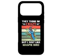 Carcasa para iPhone 17 Pro MAX Vintage Ellos piensan Que Estoy Loco Pero yo como el pájaro urraca