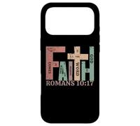 Carcasa para iPhone 17 Pro MAX Vintage Faith Comes Romans 10:17 versículo de la Biblia Regalo gráfico