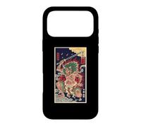Carcasa para iPhone 17 Pro MAX Vintage Japonés De Pelo Verde Oni Demon Ukiyo Periódico
