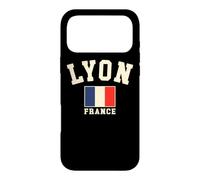 Carcasa para iPhone 17 Pro MAX Vintage Lyon Francia Bandera Francesa Recuerdo Retro Gráfico