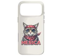 Carcasa para iPhone 17 Pro MAX Vintage Maine Coon Gato 4 de Julio Merica