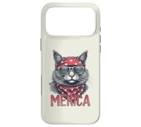 Carcasa para iPhone 17 Pro MAX Vintage Maine Coon Gato 4 de Julio Merica
