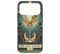 Carcasa para iPhone 17 Pro MAX Vintage Martini Cóctel Aceitunas Palillo De Dientes Luna En Verde