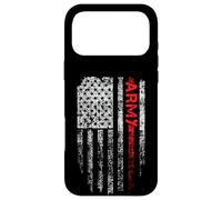 Carcasa para iPhone 17 Pro MAX Vintage Patriotic USA Flag with Army Style Word Graphic
