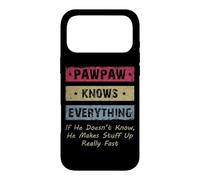 Carcasa para iPhone 17 Pro MAX Vintage Pawpaw Knows Everything Dad Father Father's Day