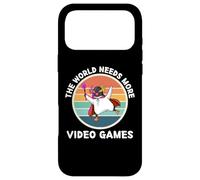 Carcasa para iPhone 17 Pro MAX Vintage Penguin El Mundo Necesita Más Videojuegos Amante