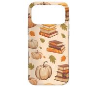 Carcasa para iPhone 17 Pro MAX Vintage Pumpkin Fall Leaves and Books Bookworm Bookish