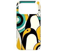 Carcasa para iPhone 17 Pro MAX Vintage Sunshine Yellow Geometrical Forest Bauhaus Pattern