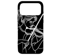 Carcasa para iPhone 17 Pro MAX Violinista Femenina Línea Arte Violonchelo Música Barroca