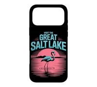 Carcasa para iPhone 17 Pro MAX Visite el Gran turista de Salt Lake Flamingo Pink Utah Sunset