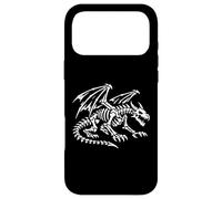 Carcasa para iPhone 17 Pro MAX Vista Lateral Esqueleto Dragón Huesos Alados Gótico Vector Obra De Arte