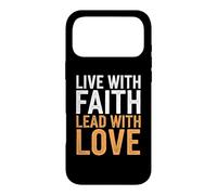 Carcasa para iPhone 17 Pro MAX Vivir con fe Liderar con Amor Esperanza Inspiración Cristiano