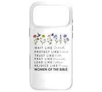 Carcasa para iPhone 17 Pro MAX Wait Like Sarah Protect Like Rahab Women of The Bible Quote