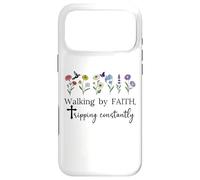 Carcasa para iPhone 17 Pro MAX Walking by Faith Tripping Constantly Saved by Grace God Shed