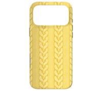 Carcasa para iPhone 17 Pro MAX Warm Yellow Sweater Knit Print Pattern Winter Aesthetic