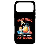 Carcasa para iPhone 17 Pro MAX Warning Cleaning Crew At Work Custodio de Conserje -