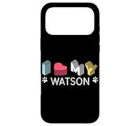 Carcasa para iPhone 17 Pro MAX Watson - Amante de Mascotas con Nombre de Perro Personalizado