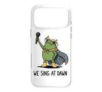 Carcasa para iPhone 17 Pro MAX We Sing At Dawn Frog Funny Frog Meme Cantante Vocalista
