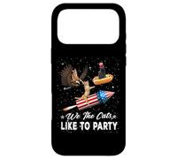 Carcasa para iPhone 17 Pro MAX We The Cats Like To Party American Cat 4th of July Patriotic