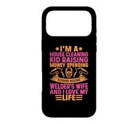 Carcasa para iPhone 17 Pro MAX Welder Husband I'm A House Cleaning Kid Raising Money