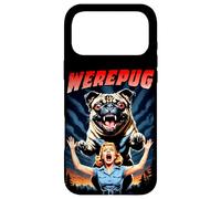 Carcasa para iPhone 17 Pro MAX Werepug - Retro Vintage B-Movie 80's Horror Hombre Lobo Perro Pug