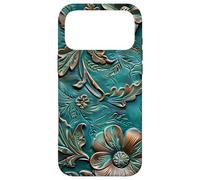 Carcasa para iPhone 17 Pro MAX Western & Cowgirl, Country, Boho Rodeo, Turquesa Girl Teal